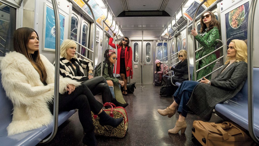 Sandra Bullock, Cate Blanchett, Rihanna, Mindy Kaling, Sarah Paulson, Anne Hathaway, Helena Bonham Carter and Awkwafina in Ocean's 8