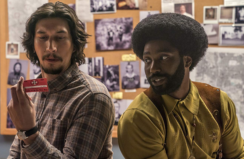 Adam Driver and John David Washington in BlacKkKlansman