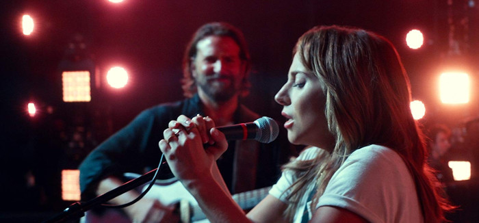 Bradley Cooper and Lady Gaga in A Star is Born