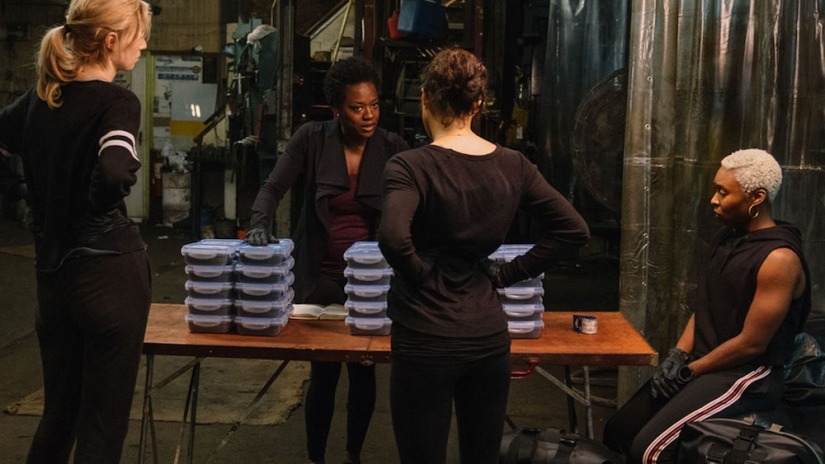 Elizabeth Debicki, Viola Davis, Michelle Rodriguez and Cynthia Erivo in Widows