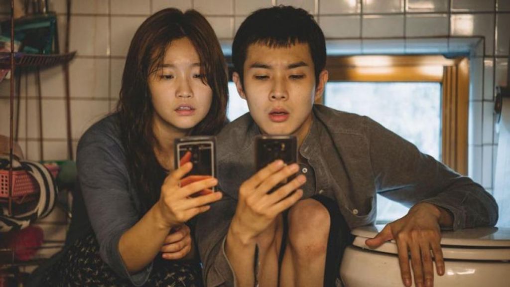 Park So-dam and Choi Woo-shik in Parasite