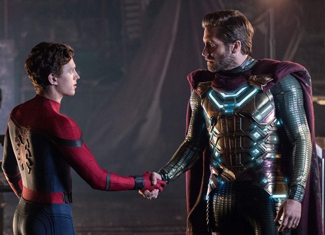 Tom Holland and Jake Gyllenhaal in Spider-Man: Far From Home