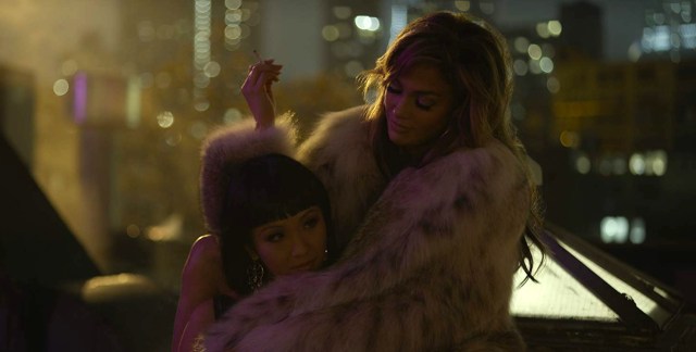 Constance Wu and Jennifer Lopez in Hustlers