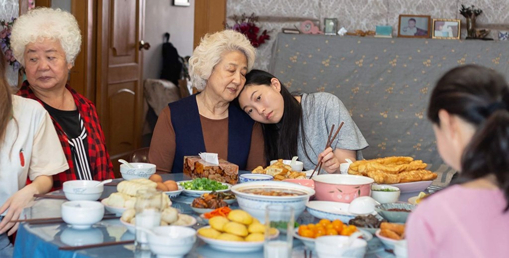 Zhao Shuzhen and Awkwafina in The Farewell